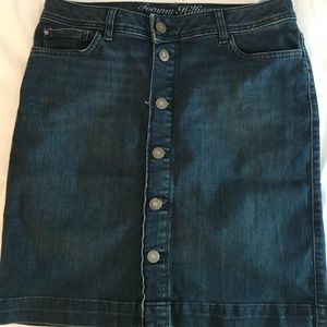 Tommy Hilfiger Button Jean Skirt